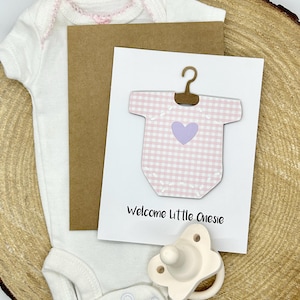 New Baby Greeting Card|Newborn Girl|Baby Shower|Birth Announcement|Greeting Card for New Baby