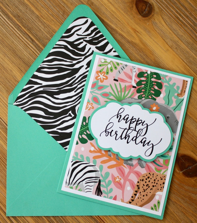 Safari Birthday Greeting CardPersonalization Available