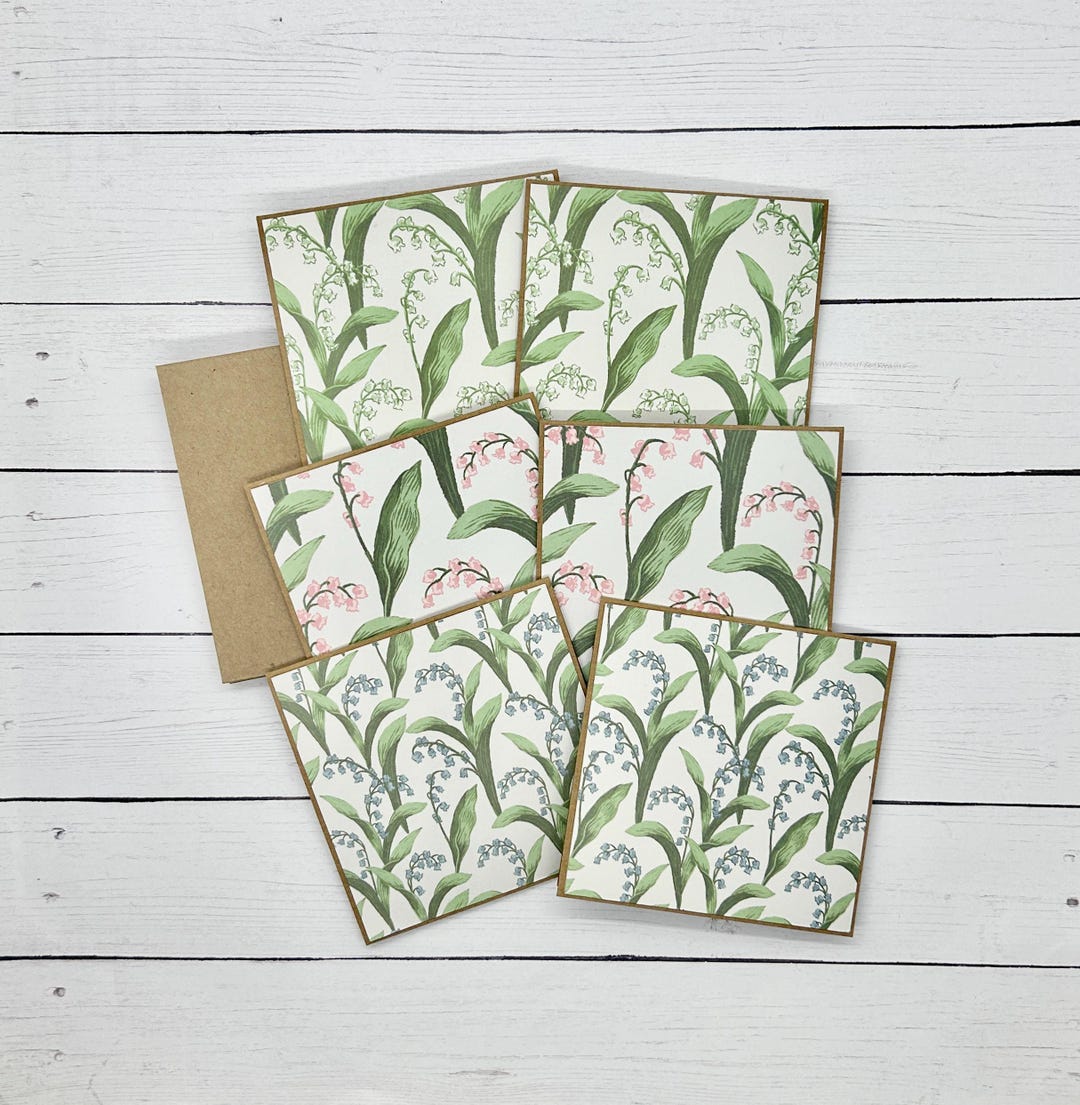 Spring Floral Note Cards|assorted Set of 6|tiny Card Pack|flower Gift ...
