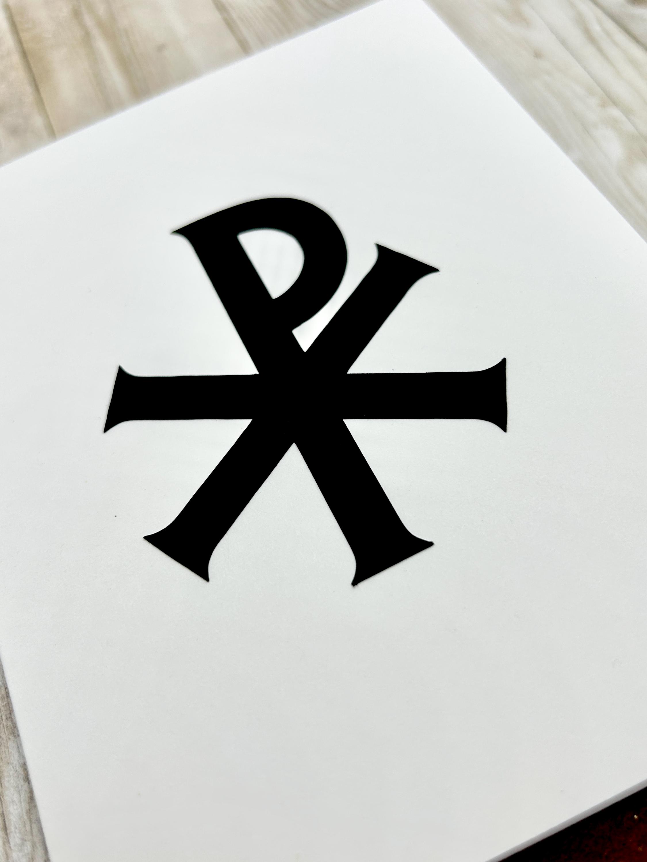 Chi Rho Note Cars: Set of 6, Greek Symbol for Christ - Etsy