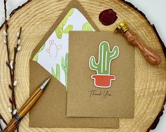 Cacti Thank You Card|Desert & Cactus Themed|With Gratitude|All Occassion Thank You Card|Plant Lover Gift