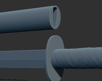 DeadPool Katana Sword 3D Printable Model cosplay STL