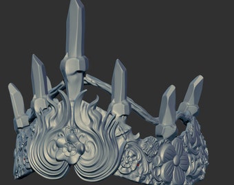 Ash Princess Crown -3D printing STL File Model