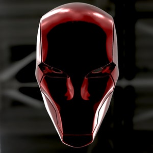 Red Hood Helmet Irony mask 3D print model STL