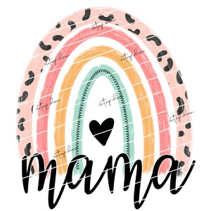 Regenbogen Mama mit Herz