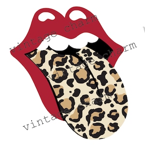 2 Leopard Cheetah Tongue Lips