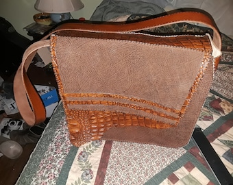 Leather tote bag