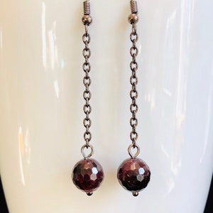 Garnet Dangle Earrings