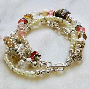 Watermelon 3 Strand Bracelet