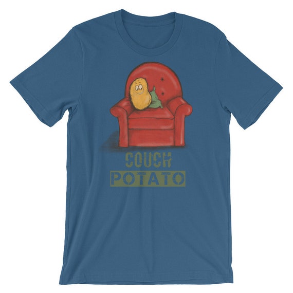 Lazy Couch Potato Short Sleeve Unisex T Shirt Funny Lazy Etsy