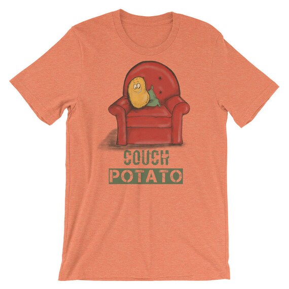 Lazy Couch Potato Short Sleeve Unisex T Shirt Funny Lazy Etsy