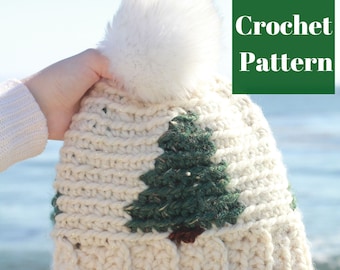 Crochet Winter Hat Pattern, Crochet Beanie, Crochet Hat Pattern, Women's Crochet Hat, Crochet Pattern, Easy Crochet Pattern,Tapestry Crochet