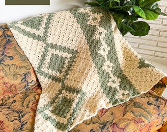 C2C häkeln Diamant Decke, häkeln Decke, C2C Häkelmuster, Häkeldecke Muster