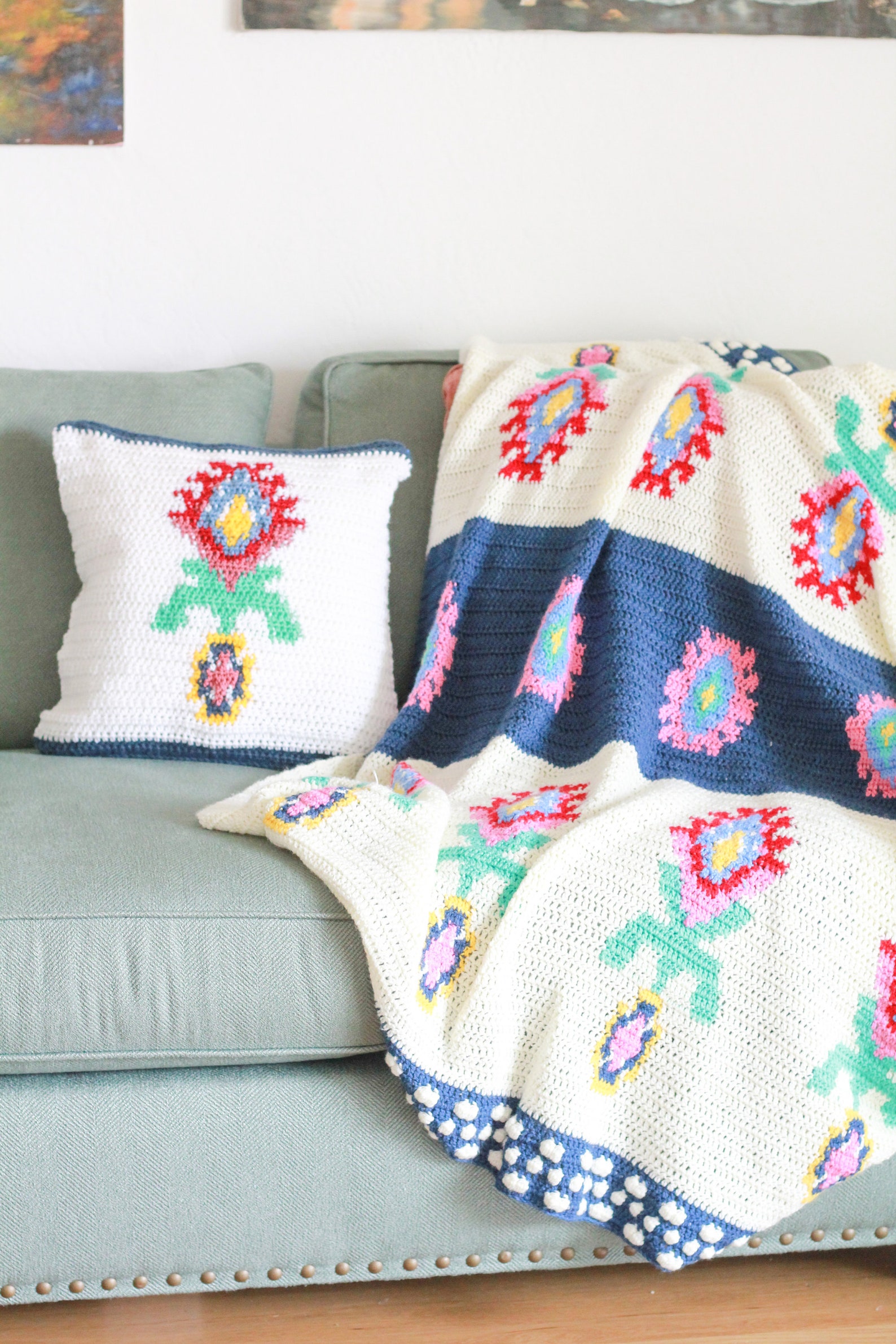 Midsummer Pattern Midsummer Pattern Set, Crochet Blanket Pattern, Crochet Pillow Pattern ...