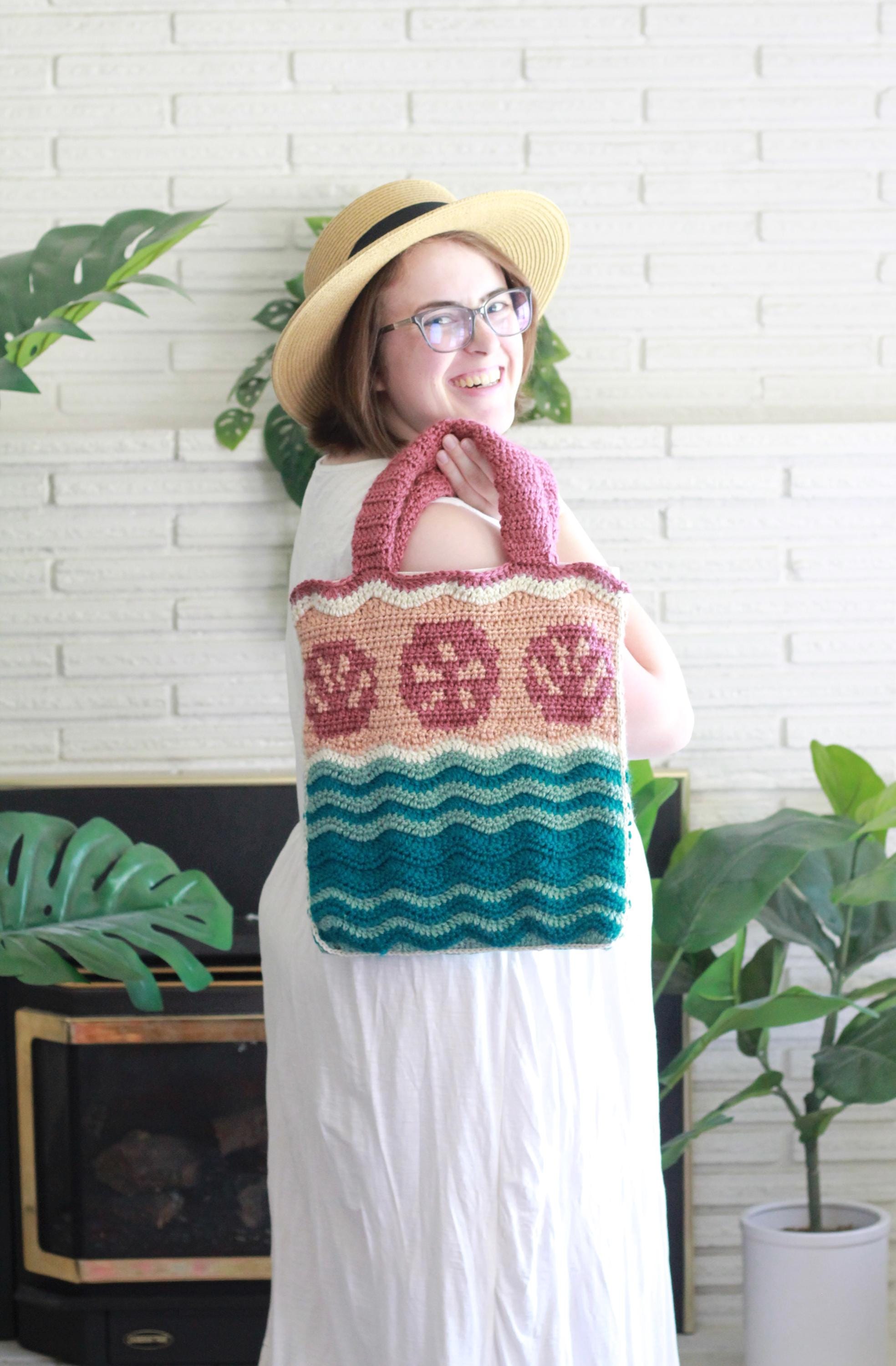 By the Shore Crochet Beach Bag Pattern, Crochet Tote Bag Pattern ...