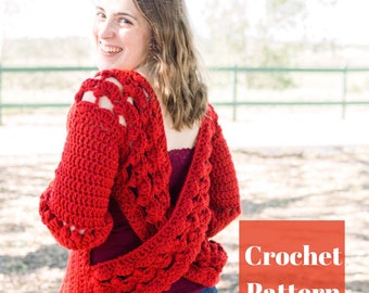 Crochet Cardigan Pattern, Easy Crochet Pattern, Beginner Crochet, Crochet Cardigan, Crochet Chunky Cardigan, Crochet Summer Cardigan