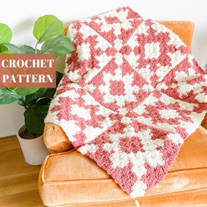 Couverture au Crochet C2C, coin à coin Crochet, couverture au Crochet C2C, motif au Crochet C2C, motif de couverture au Crochet, hiver au Crochet