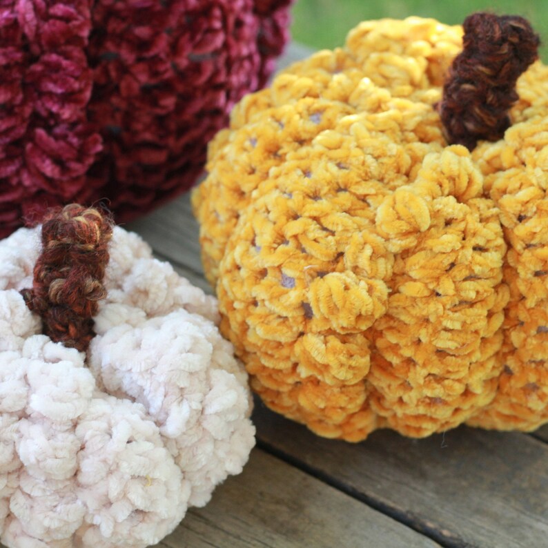 Crochet Pumpkin Pattern Velvet Pumpkin Fall Crochet Pattern Etsy
