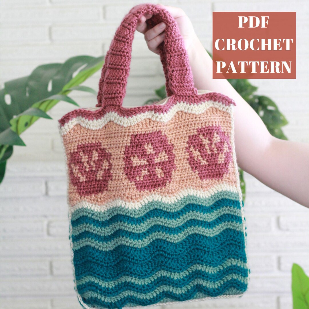 By the Shore Crochet Beach Bag Pattern, Crochet Tote Bag Pattern ...