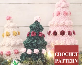 Crochet Christmas Tree, Bobble Tree, Crochet Tree Pattern, Crochet Christmas Decor, Crochet Christmas Pattern,  Easy Crochet Pattern