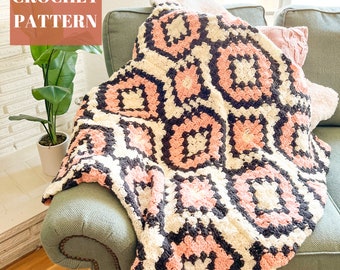 C2C Crochet Blanket, Corner to Corner Crochet, C2C Crochet Blanket, C2C Crochet Pattern, Crochet Blanket Pattern, Crochet Winter