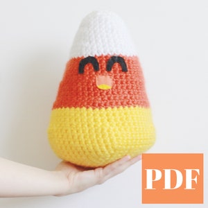 Jumbo Candy Corn Crochet Recipe PDF Pattern Amigurumi Crochet Toy Pattern Crochet Pattern Candy Corn Crochet Fall Crochet image 1