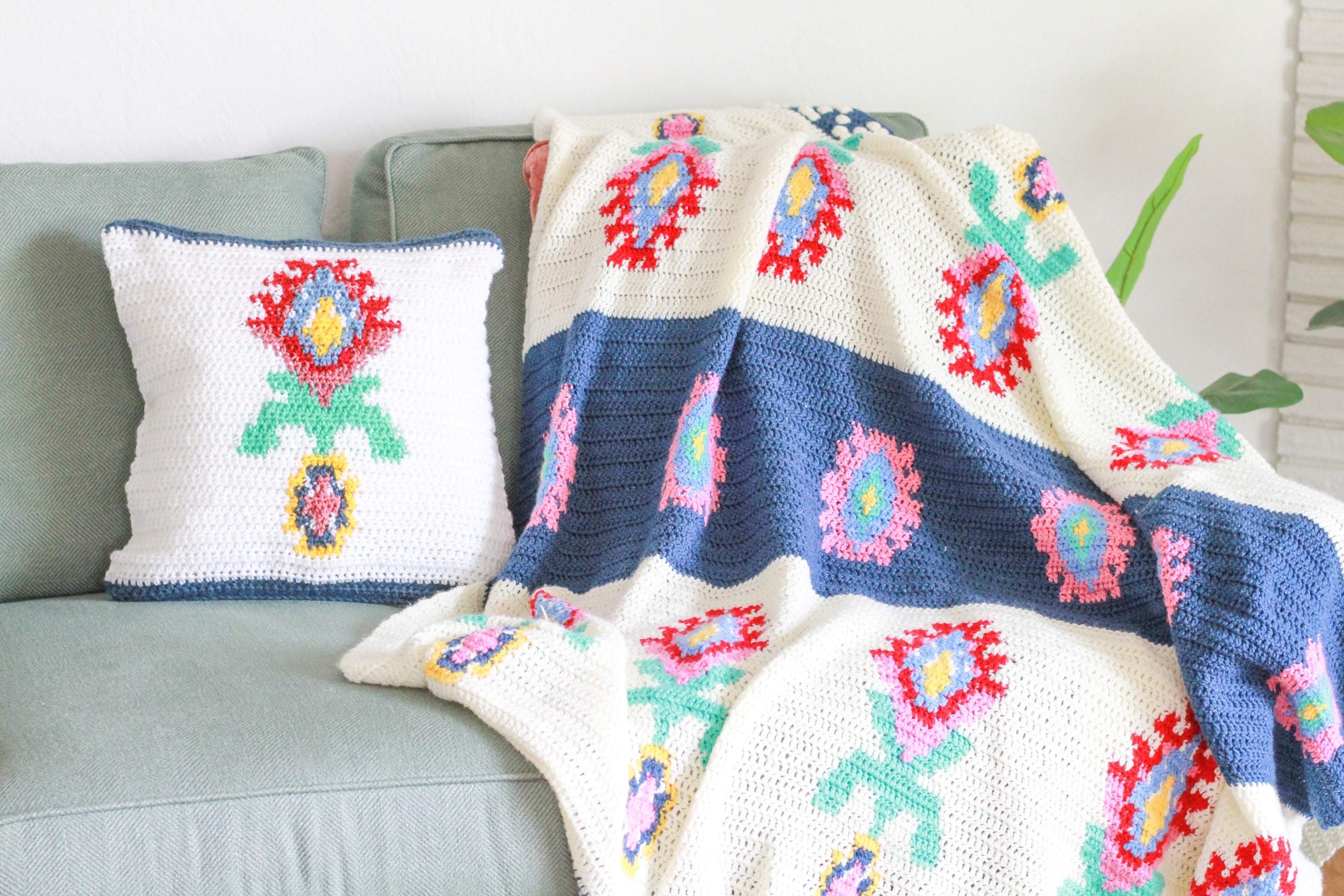 Midsummer Pattern Midsummer Pattern Set, Crochet Blanket Pattern, Crochet Pillow Pattern ...