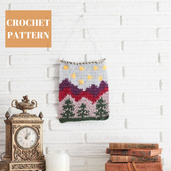 Crochet Wall Hanging, Crochet Wall Decor, Home Decor, Crochet Pattern, Nature Wall Art, Tapestry Crochet