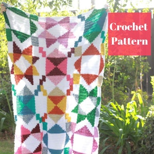 Crochet Blanket Pattern, Crochet Pattern, Blanket Pattern, Crochet Afghan, Crochet Throw, Easy Crochet Pattern, Tapestry Crochet