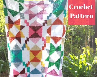 Crochet Blanket Pattern, Crochet Pattern, Blanket Pattern, Crochet Afghan, Crochet Throw, Easy Crochet Pattern, Tapestry Crochet