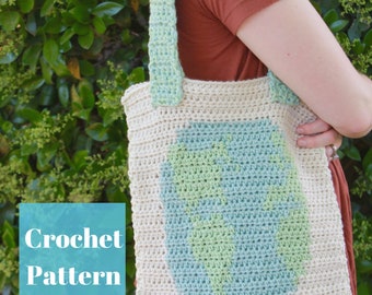 Crochet Tote Bag, Crochet Bag Pattern, Crochet Market Bag, Tapestry Crochet Bag, Tapestry Crochet, Crochet Pattern, Easy Crochet Pattern
