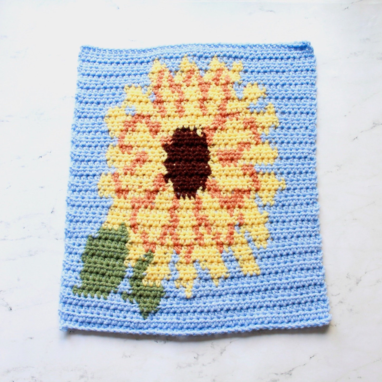Flower Crochet Blanket Tapestry Crochet Tapestry Crochet Etsy