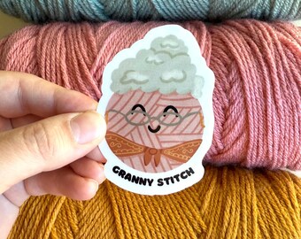 Granny Square Sticker - Crochet Sticker - Yarn Sticker - Granny Stitch - Crochet Gift - Granny Square - Cute Sticker - Granny Hobby Sticker