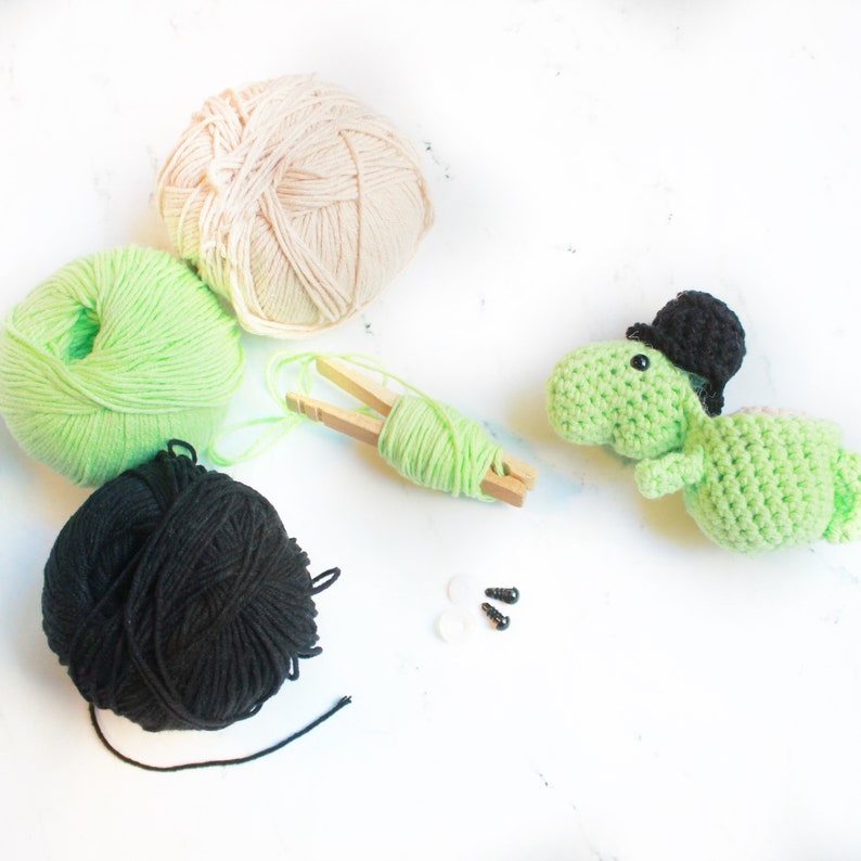 Crochet Pattern Kit Crochet Kit Puntastic Pattern Subscription Tea-Rex Crochet Amigurumi Pattern Crochet Kit Yarn Kit