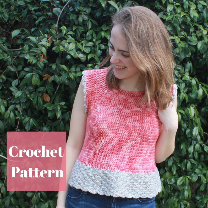 Crochet Top Pattern, Crochet Summer Top Pattern, Easy Crochet Pattern, Crochet Pattern, Easy Crochet Top image 1