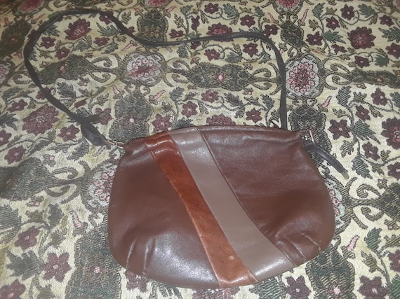 vinyl brown purse - image 1