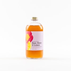 Wood Stove Kitchen Rose, Honey & Lemon Cocktail and Mocktail Mixer (10-15 drinks per bottle), 16oz - Perfect Mother’s Day Gift
