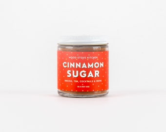 Cinnamon Sugar - Flavored Sugar for Baking, Coffee/Tea, Cocktails & More from Wood Stove Kitchen, 3.8 net oz
