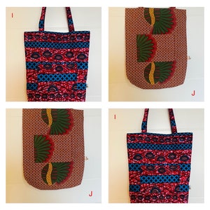 African Print Ankara Fully lined Tote bags image 9