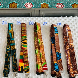 African Print Cotton Lanyards Ankara Lanyards ID Lanyards Neck Lanyards Wrist Lanyards Keys, Camera and Lobster Clasp image 9