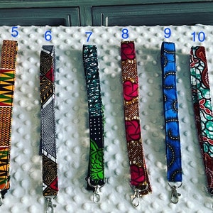 African Print Cotton Lanyards Ankara Lanyards ID Lanyards Neck Lanyards Wrist Lanyards Keys, Camera and Lobster Clasp image 6