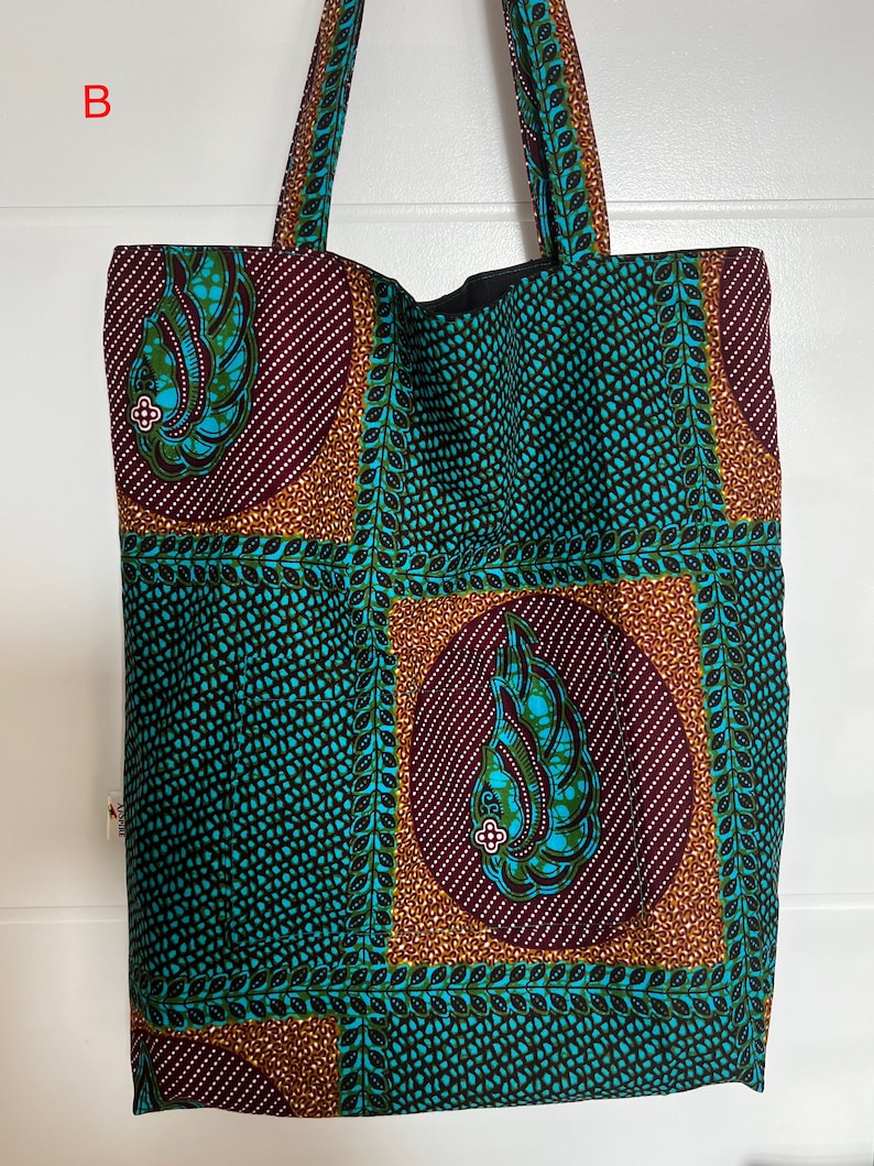 African Print Ankara Fully lined Tote bags image 2