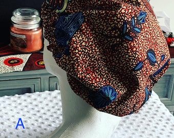 Ankara Satin Lined Bonnets