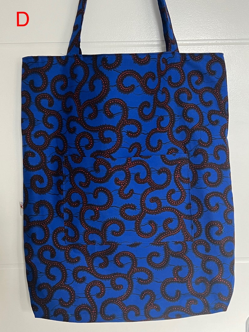 African Print Ankara Fully lined Tote bags image 4