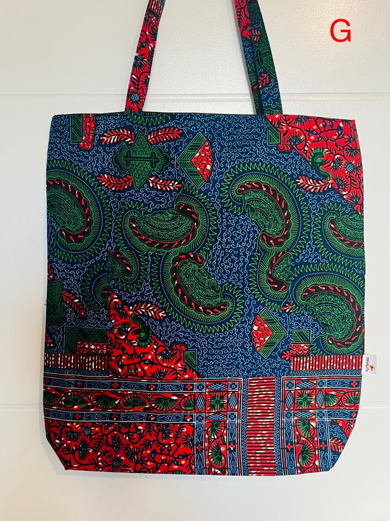 African Print Ankara Fully lined Tote bags image 7