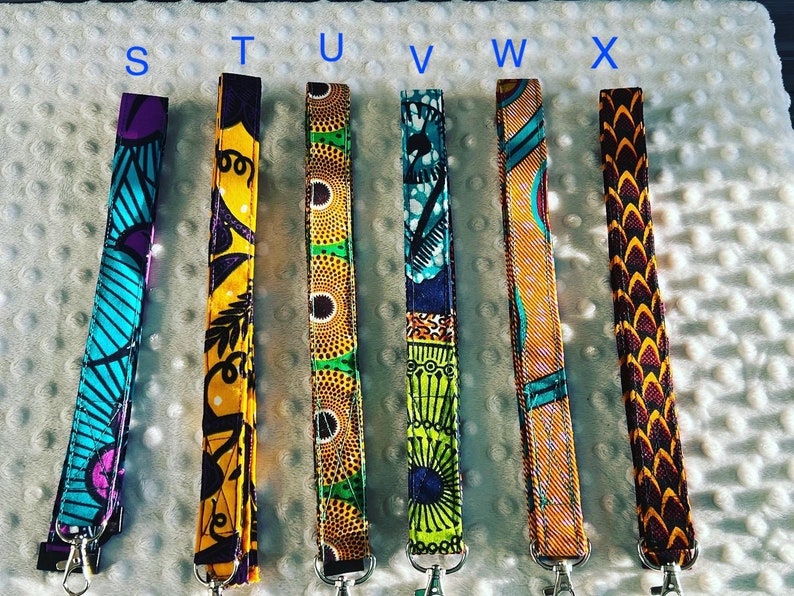 African Print Cotton Lanyards Ankara Lanyards ID Lanyards Neck Lanyards Wrist Lanyards Keys, Camera and Lobster Clasp image 4