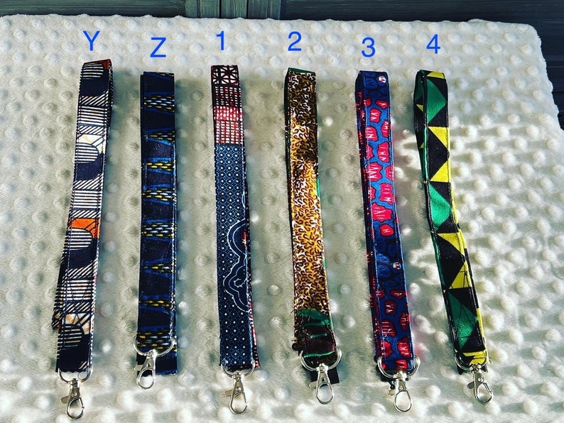 African Print Cotton Lanyards Ankara Lanyards ID Lanyards Neck Lanyards Wrist Lanyards Keys, Camera and Lobster Clasp image 5