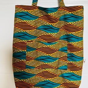 African Print Ankara Fully lined Tote bags image 1