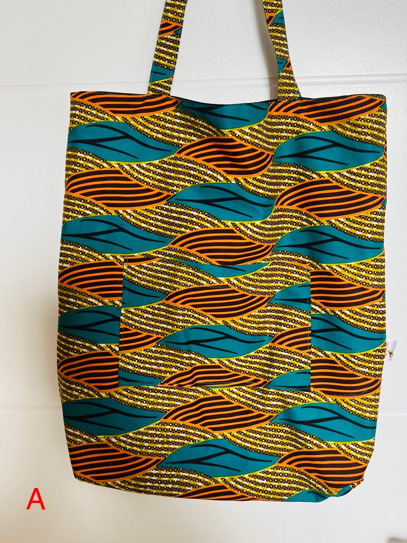 African Print Ankara Fully lined Tote bags image 1