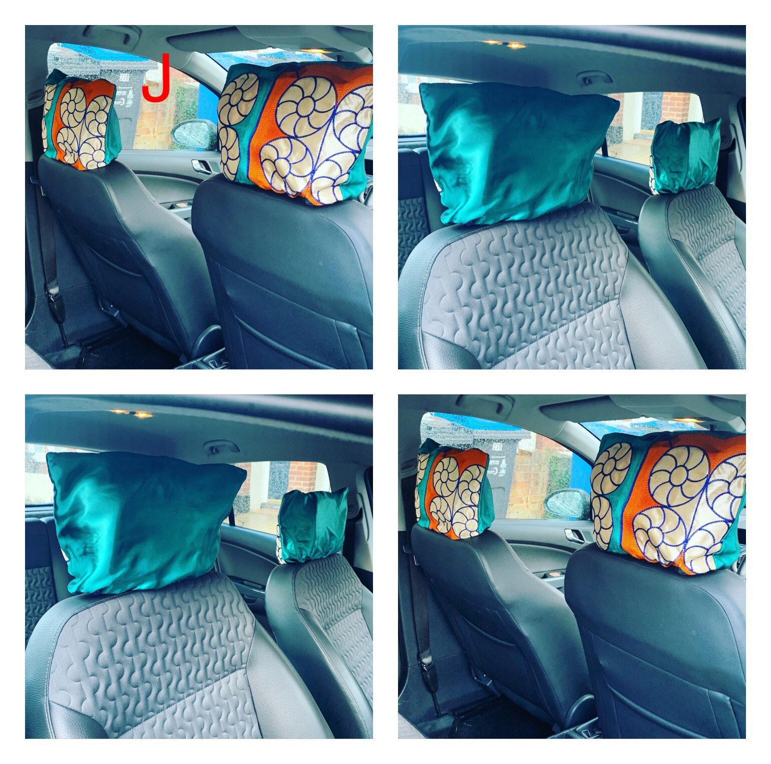 Ankara and Satin Car Headrest Covers Etsy UK